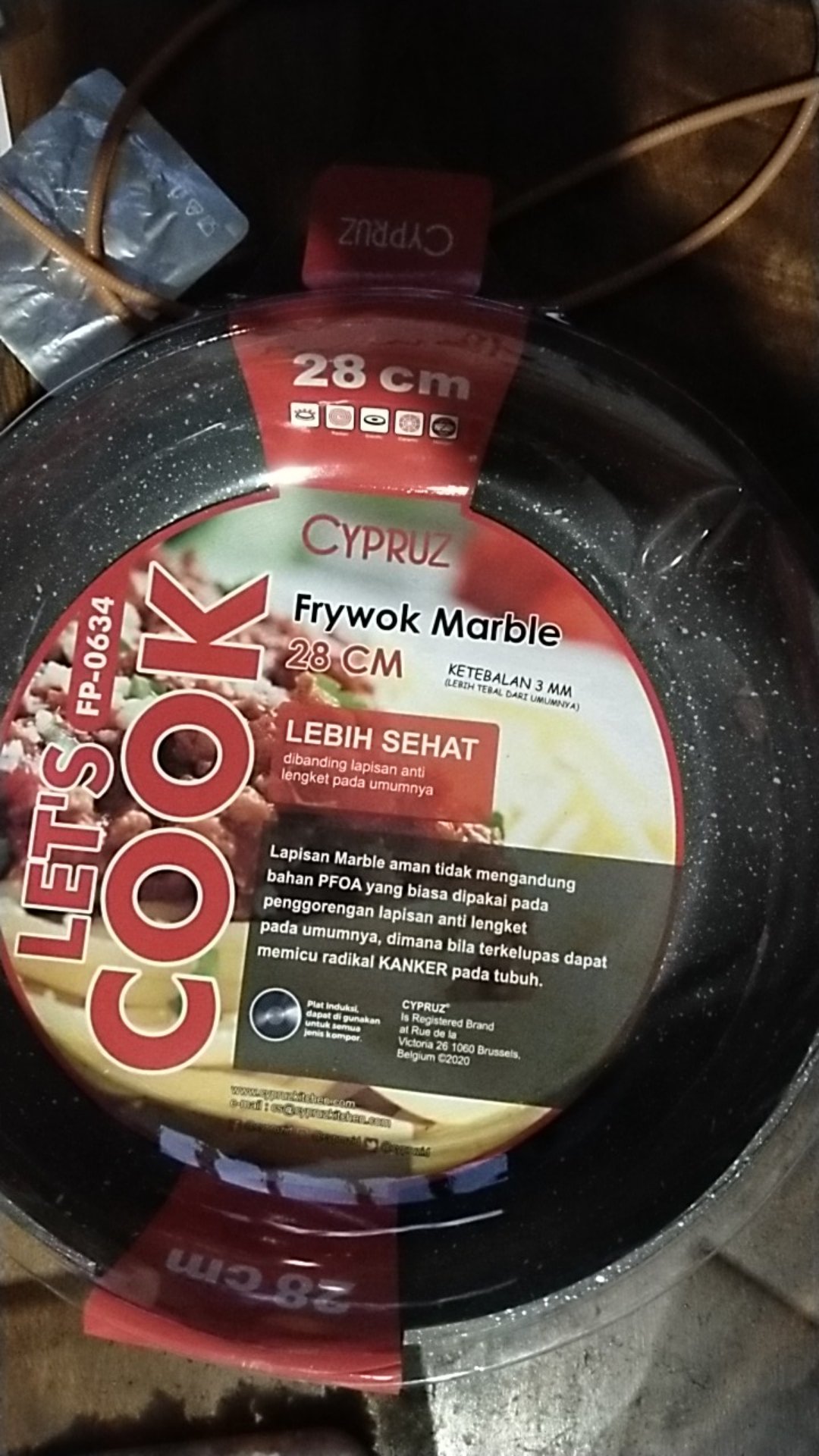 Cypruz - Fry Pan Induksi Marble 3mm 28cm Fp-0634