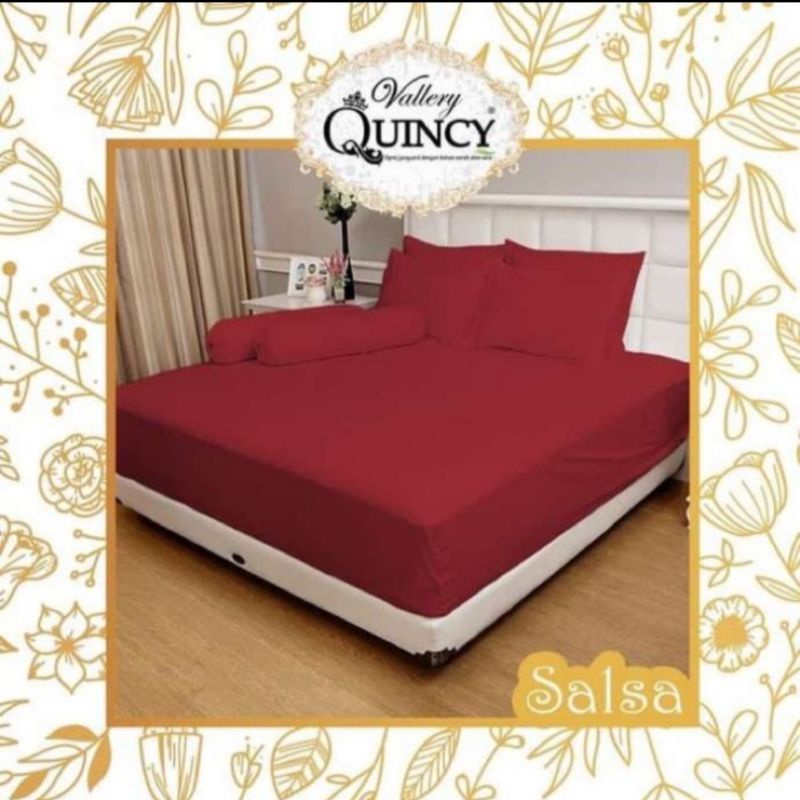 Sprei Vallery Quincy ukuran 180x200 tinggi 30/sprei Vallery Quincy EMBOSS/Sprei polos Vallery Quincy