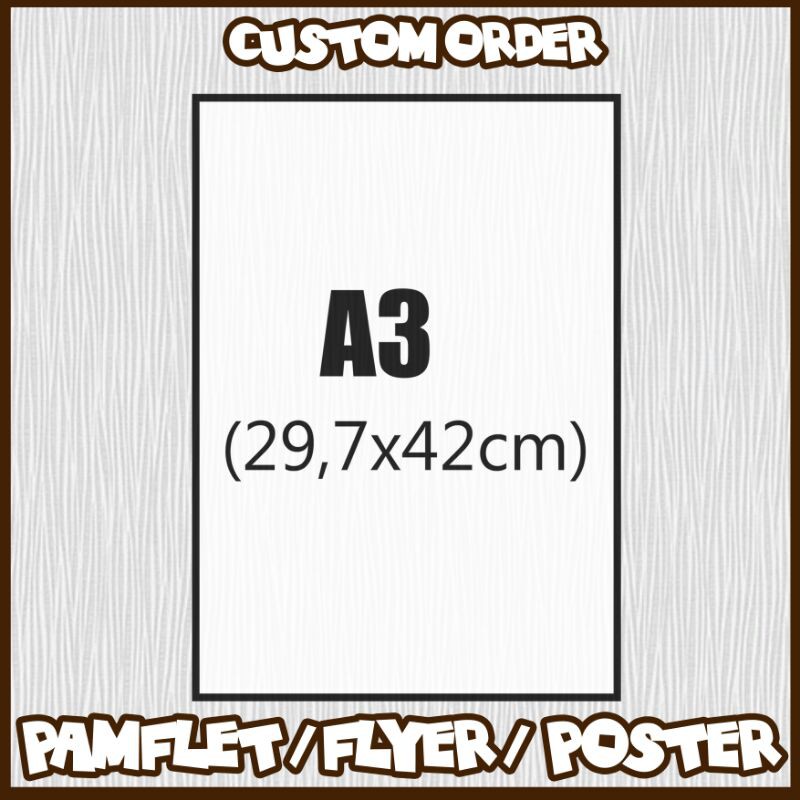 

CETAK POSTER CUSTOM ORDER KERTAS IVORY ARTPAPER & ARTCARTON UKURAN A3
