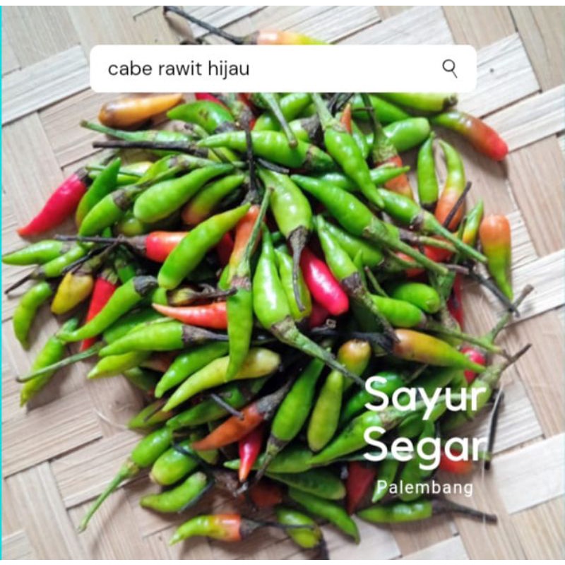 Cabe Rawit Ijo Cuko per 100 Gr Sayur Segar Palembang