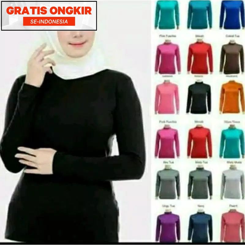 Manset baju wanita lengan panjang Inner hijab Ciput rajut premium Ciput kaos premium Daleman kerudun