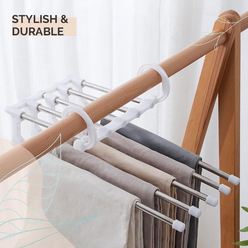 Castok Gantungan Baju Besi Kamar Lipat 5in1 Stainless Magic Hanger Gantungan Handuk Hanger Hijab Jilbab Susun Hanger Kapstok Tempat Gantungan Kerudung Kastok Baju Jilbab