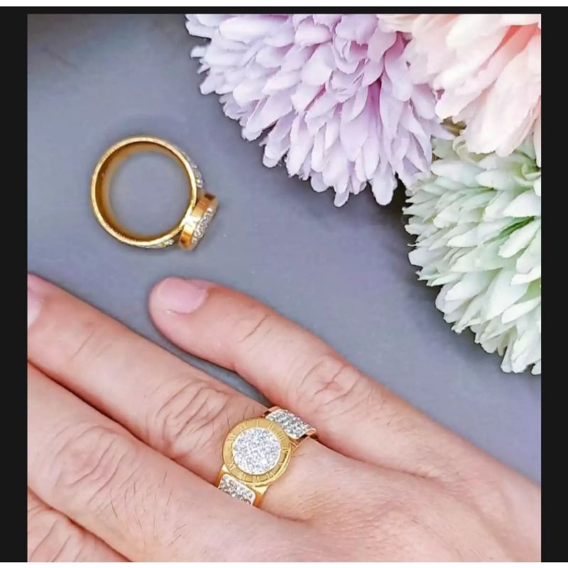 Cincin Wanita/Cincin Titanium Wanita/Cincin Titanium Wanita permata wanita/Cincin Titanium Anti kara