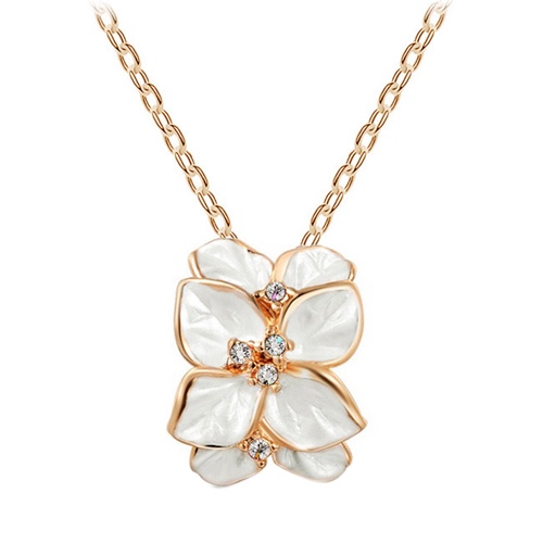 Hu Hu Hu Hu Hu Alat Bantu Pasang Kacamata♡ Kalung Choker Rantai Pendek Multilayer Desain Bunga Gardenia Untuk Wanita