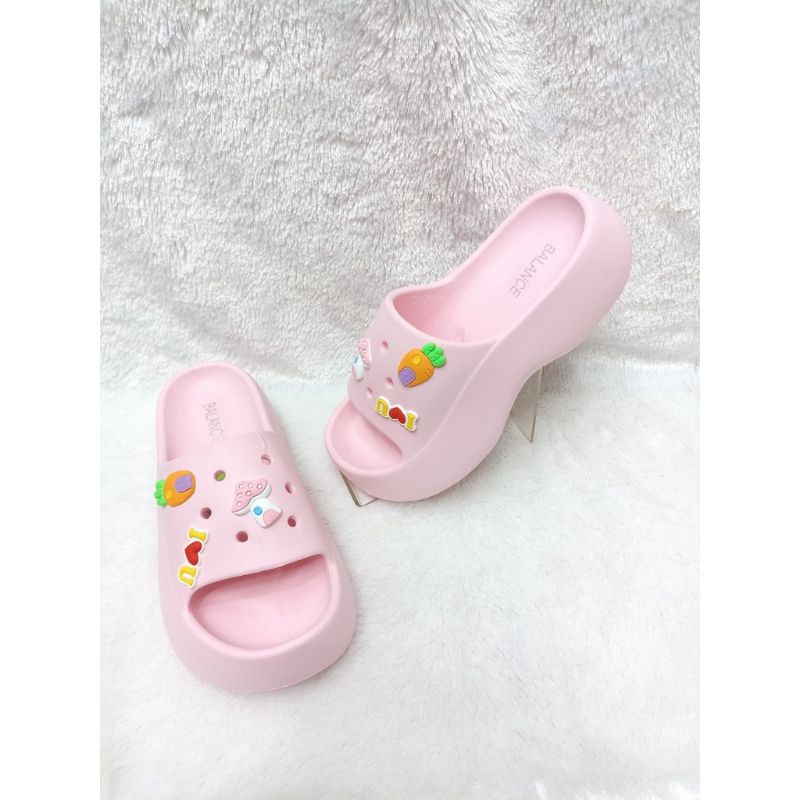 Sandal Selop Wedges Candy Sandal Viral Tiktok Para Artis 7002 Sandal Fuji