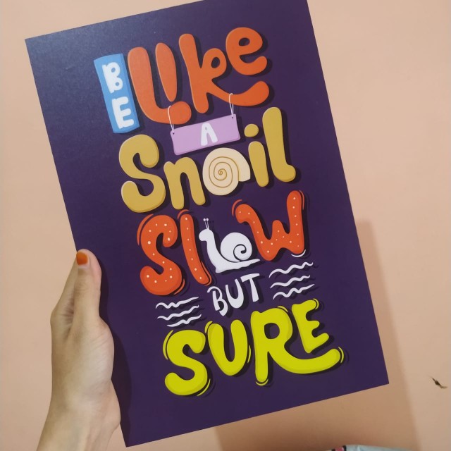 Hiasan Dinding Rumah Wall Decor Pajangan Kamar Positive Quotes - 20x30cm