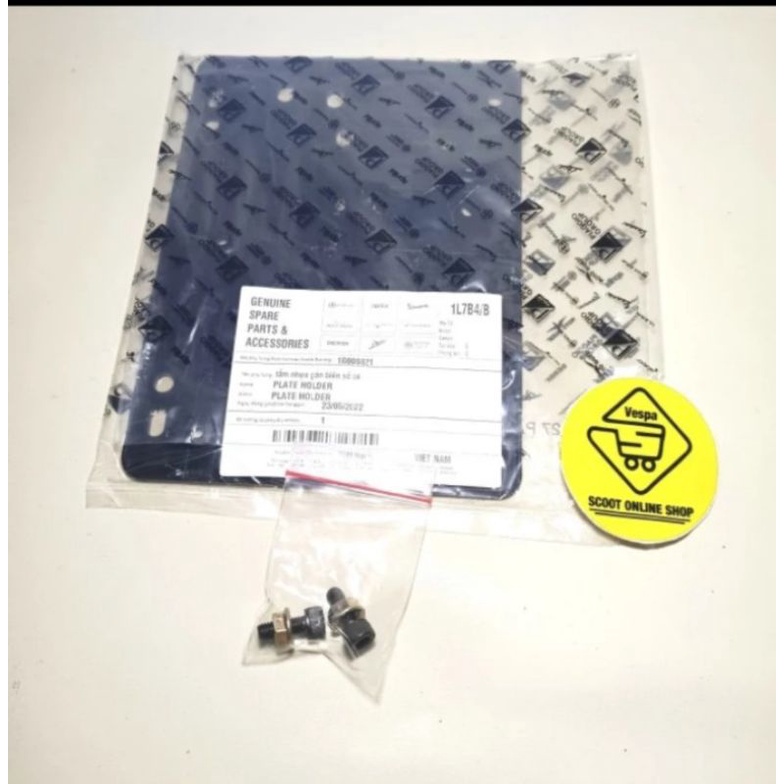 Dudukan Plat Nomor Belakang Vespa / Tatakan Plat Nomor Belakang Vespa Matic & Baut