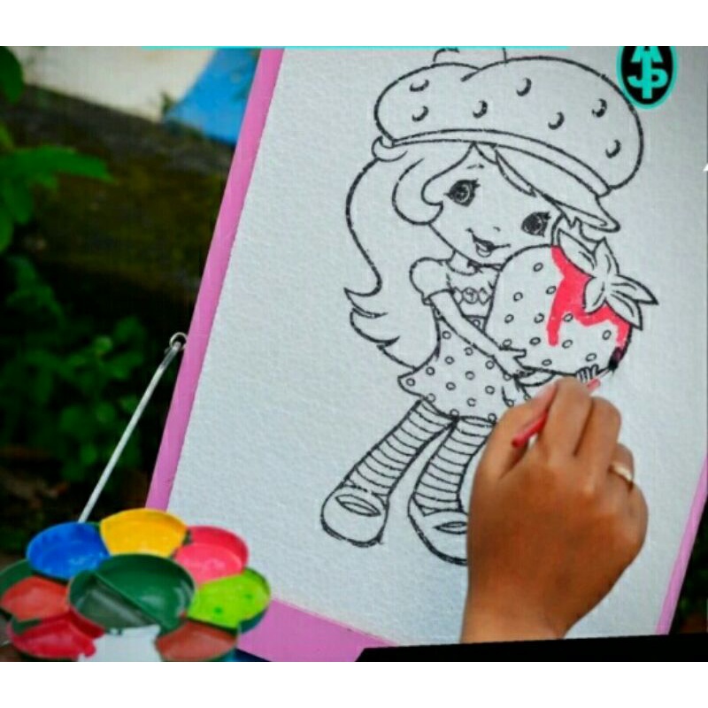 

Mewarnai styrofoam isi 2pcs uk 32x40cm karakter cowok atau cewek