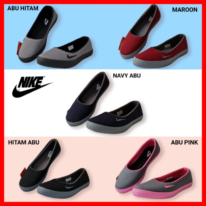 SEPATU WANITA SLIP ON KASUAL RINGAN / SEPATU KERJA KULIAH JALAN MEJENG PEREMPUAN HIJABER LENTUR / SEPATU CEWEK SLOP FLAT TANPA TALI