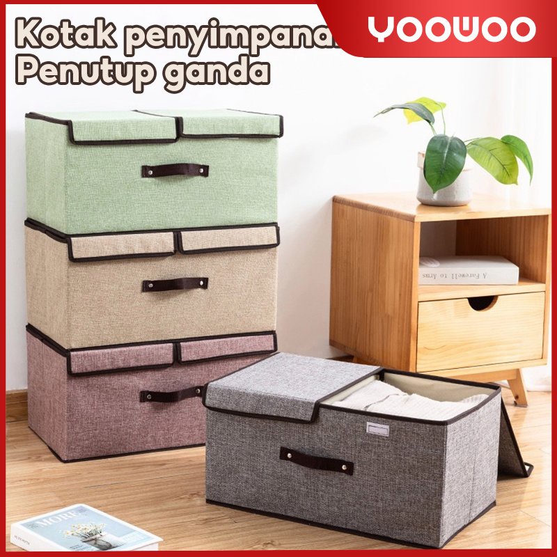 Storage Box / Organizer Container / Kotak Penyimpanan Baju / Kotak Penyimpanan Penutup Ganda