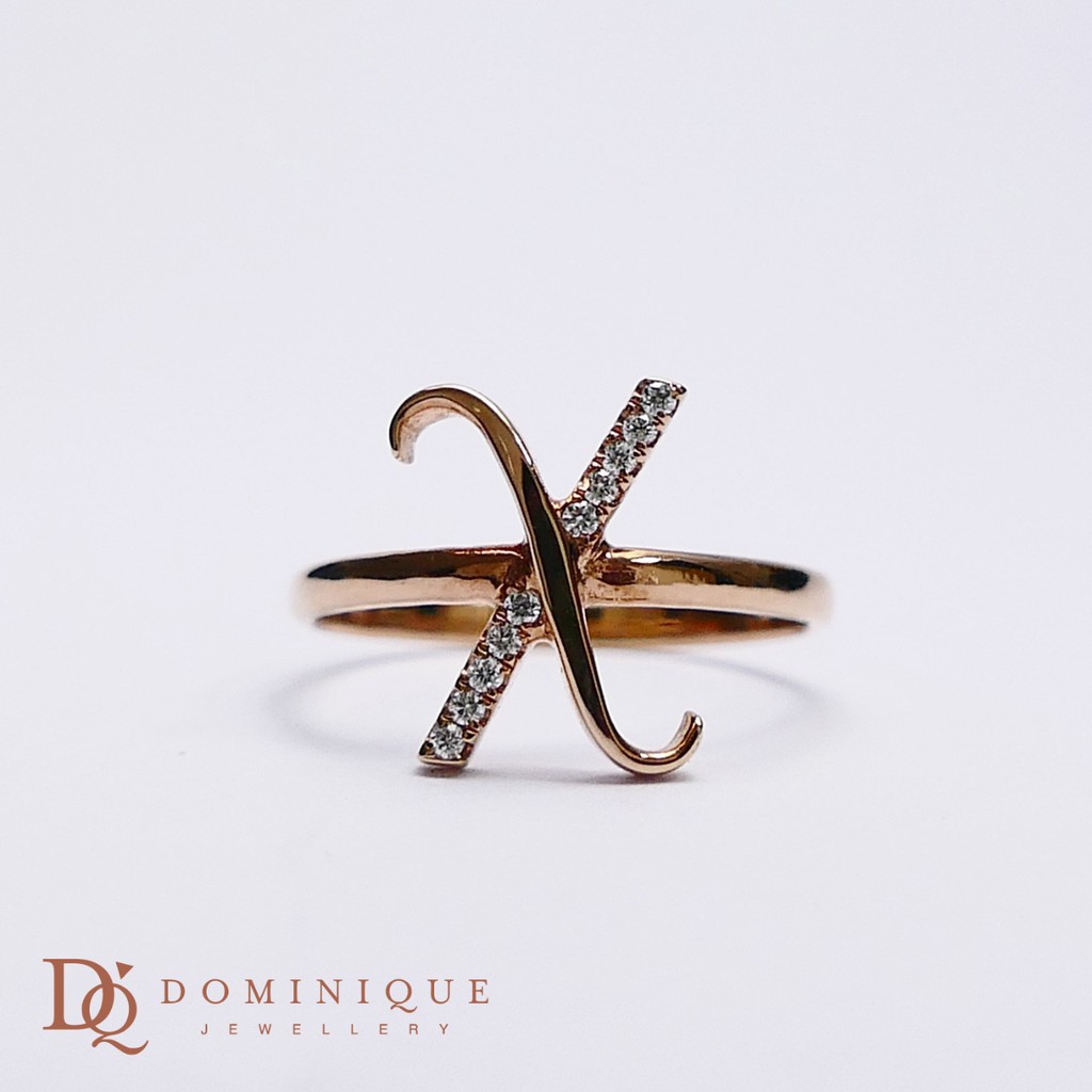 

Dominique Jewellery - Ladies Ring Diamond Alphabeth X