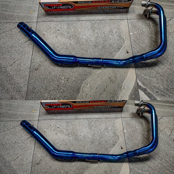 Readyy LEHERAN KNALPOT HEADER KNALPOT BLUE NINJA250 Z250 R25 MT25 NINJA 250 MONO CBR250RR PROLINER