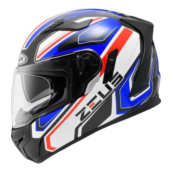 zeus helmet zs 813 an5   helm full face   black blue red  xl 