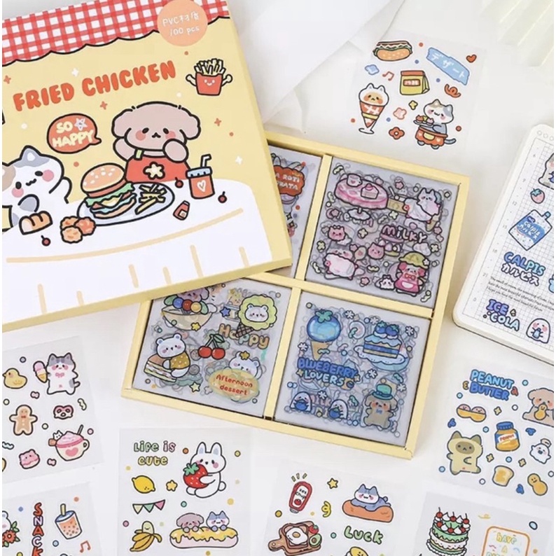 

[ST03] Sweet Korean Deco Sticker Scrapbook Journaling Sticker Transparan Waterproof
