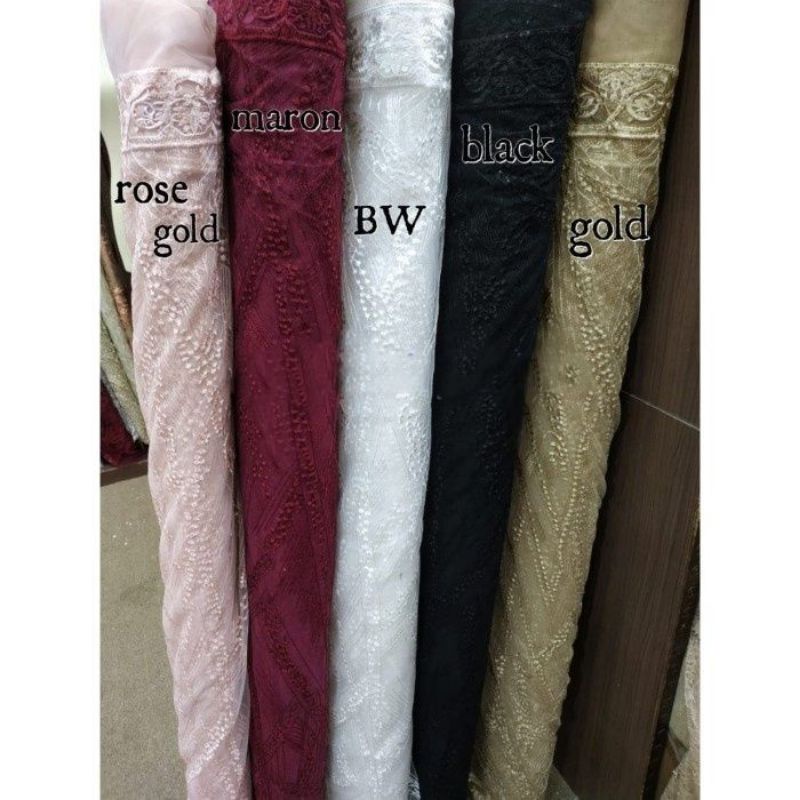 Kain Brokat prancis terbaru. Tile Prancis. bahan dress, gaun pengantin