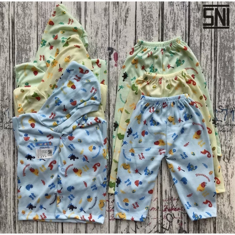 3 PCS Setelan Baju Bayi Setelan Piyama Bayi Setelan Oblong Bayi DNW BABY