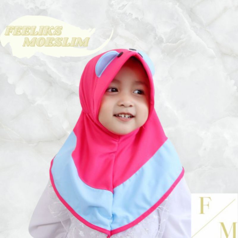 Hijab Anak Karakter Panda / Hijab nyaman lucu murah kualitas PREMIUM