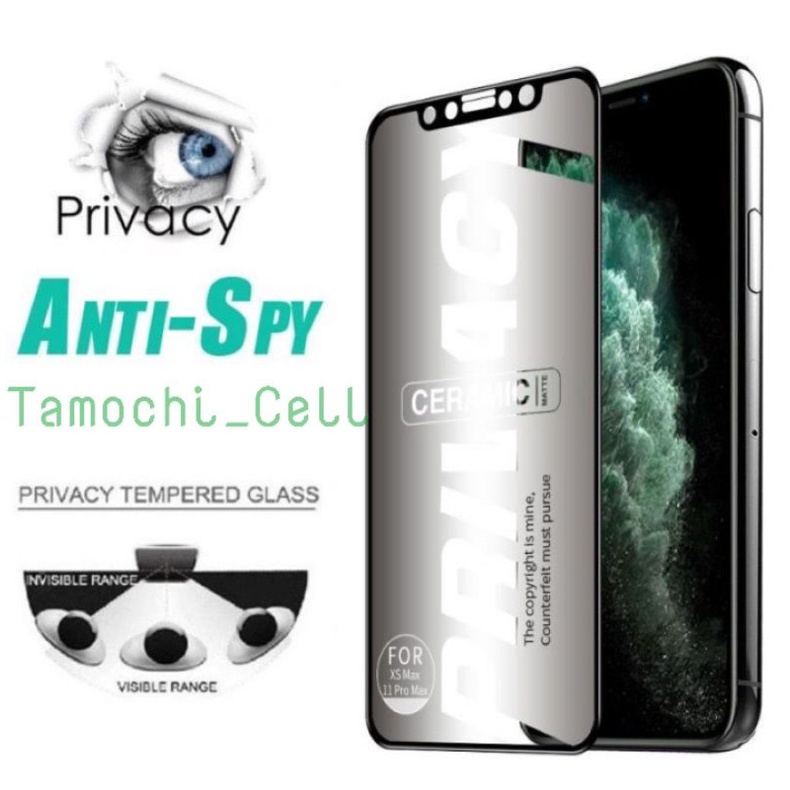 Anti Gores Ceramic Anti Spy Privacy IPHONE 11 11 PRO 11 PRO MAX 12 12 MAX 12 MINI 12 PRO 12 PRO MAX 