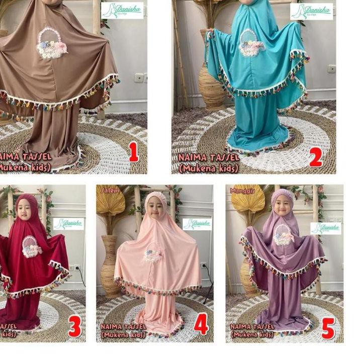 ✱ Mukena Mukenah Kids Naima Tasel Ori Danisha ♪