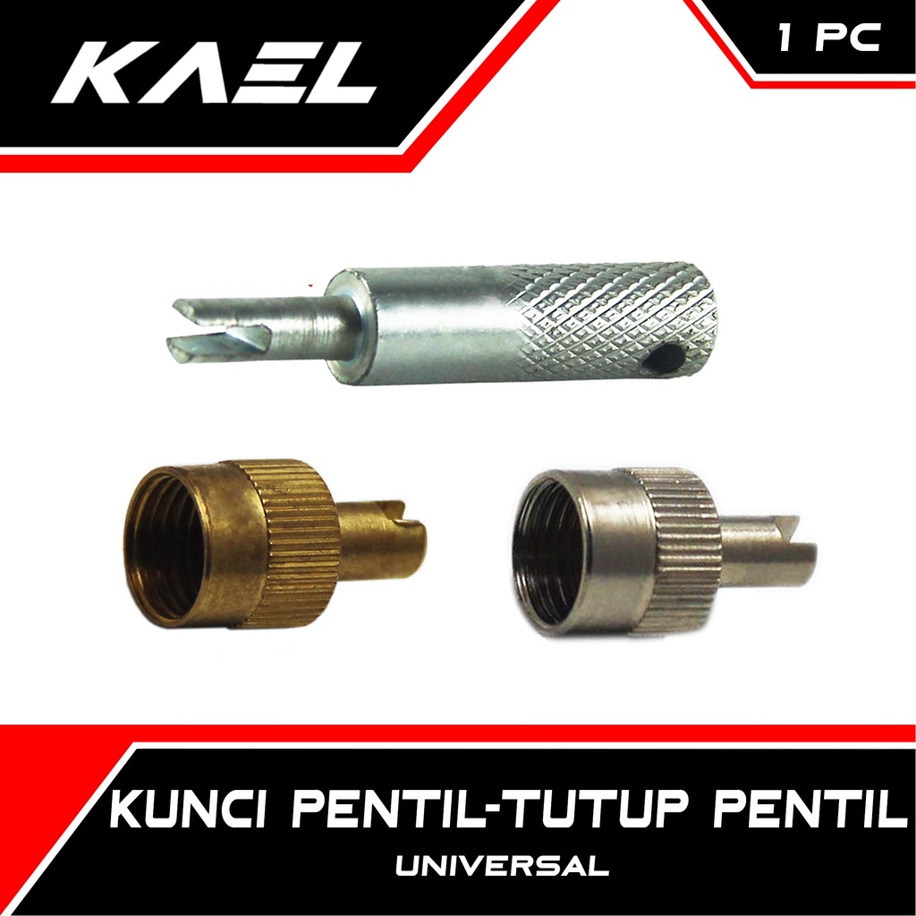 Tutup-Kunci Pentil 2in1 Pembuka-Buka Pentil Ban Motor/Mobil/Sepeda Bebek-Matic-Sport Valve Core Screw Driver-Screwdriver