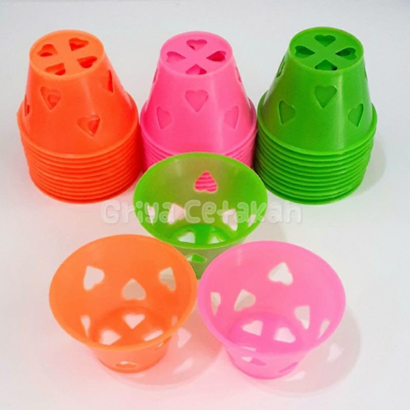 GC [ 12 ] PCS Cetakan Kue Kukus Kue Kukus Mekar Cantik