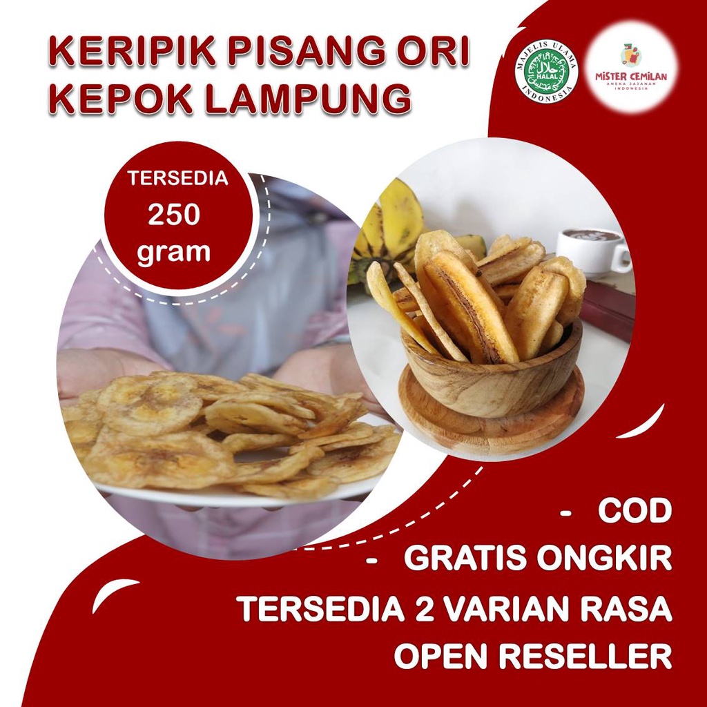 

250GRAM KERIPIK PISANG ORI MANIS&GURIH BY.MISTER CEMILAN