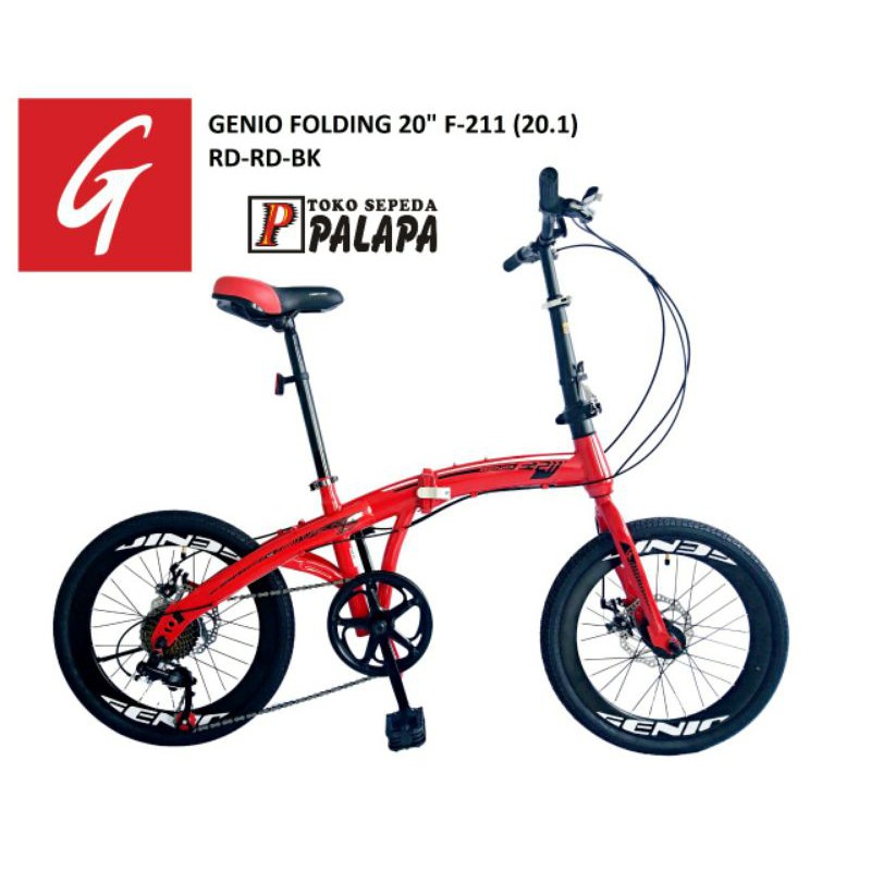 SEPEDA LIPAT 20 GENIO FURRY F211 By United FOLDING BIKE