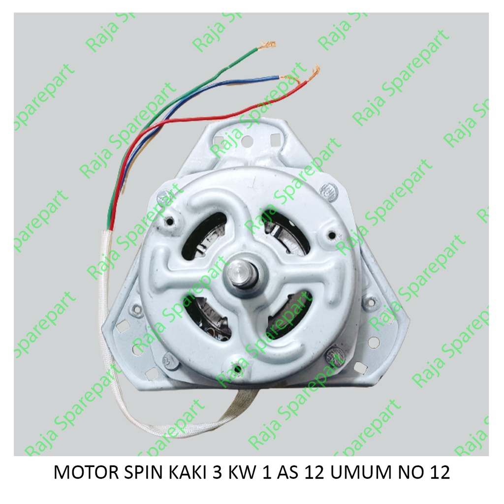 MOTOR SPIN / DINAMO PENGERING MESIN CUCI KAKI 3 TEMBAGA AS 12 UMUM MERK TINS NO 12