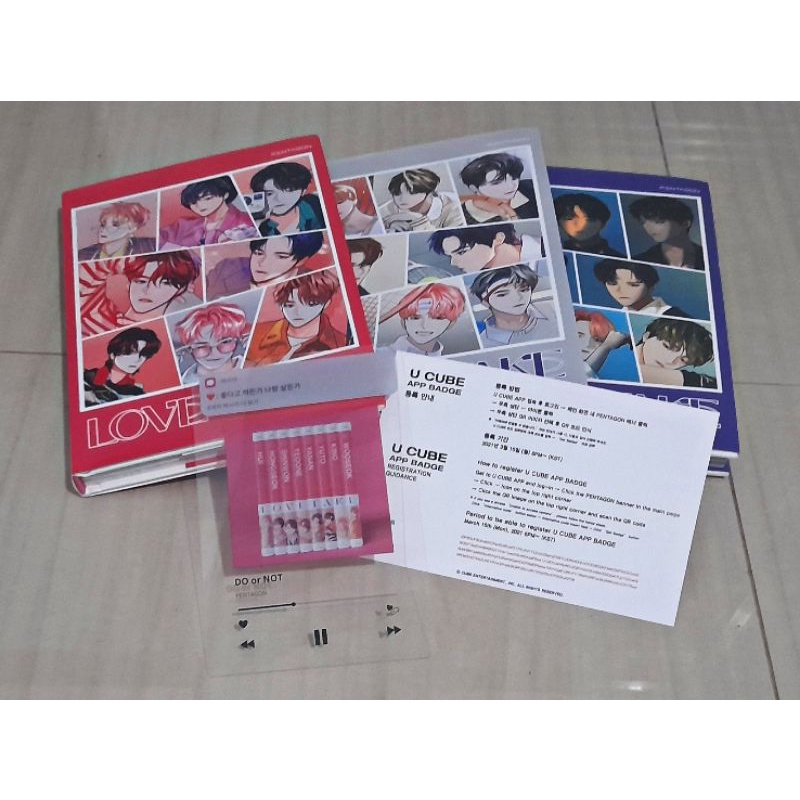 UNSEALED ALBUM ONLY PENTAGON Love or Take || Tulisan Tangan: Hongseok YanAn Kino Hui Shinwon Wooseok