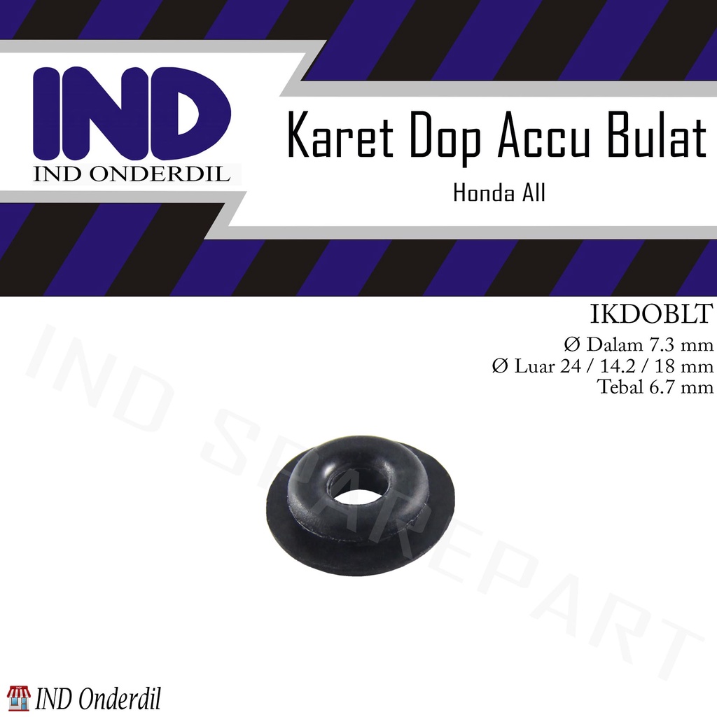 Karet Body-Grommet-Gromet-Tutup Aki-Dop Accu Bulat-Bulet Motor Honda-Yamaha-Suzuki Universal