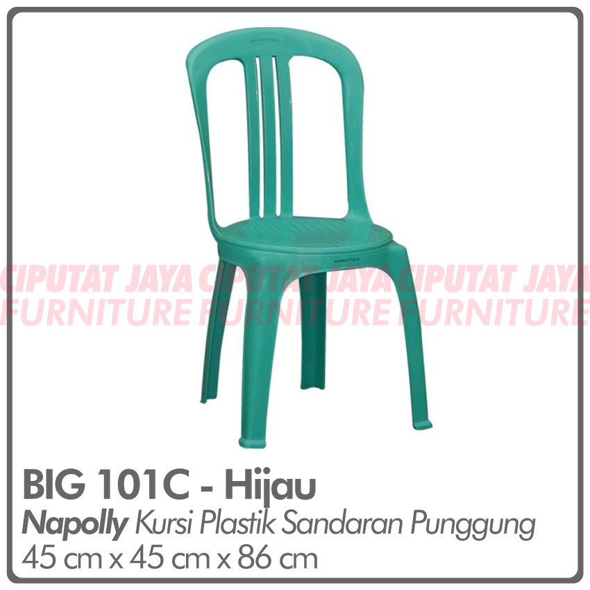 Kursi Plastik NAPOLLY BIG 101 kursi plastik sandaran punggung Big101 - kursi hajatan napolly bangku susun