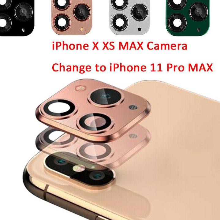 7.7 Terlaris FAKE iPhone 11 Pro Camera Protector Pelindung Kamera iPhone X XS MAX ✈