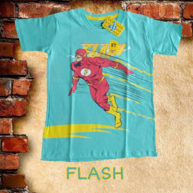 KAOS ANAK FLASH BIRU MURAH