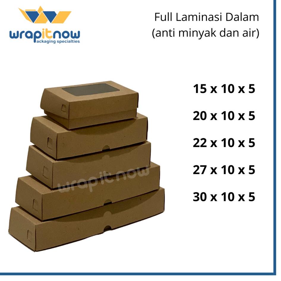

0QB Dus Kraft 22x10x5 / Brownies M/Dus Donat Isi 3 dus roti/ dus cookie/ box Kraft/ pabrik dus/ dus coklat LZuq uq