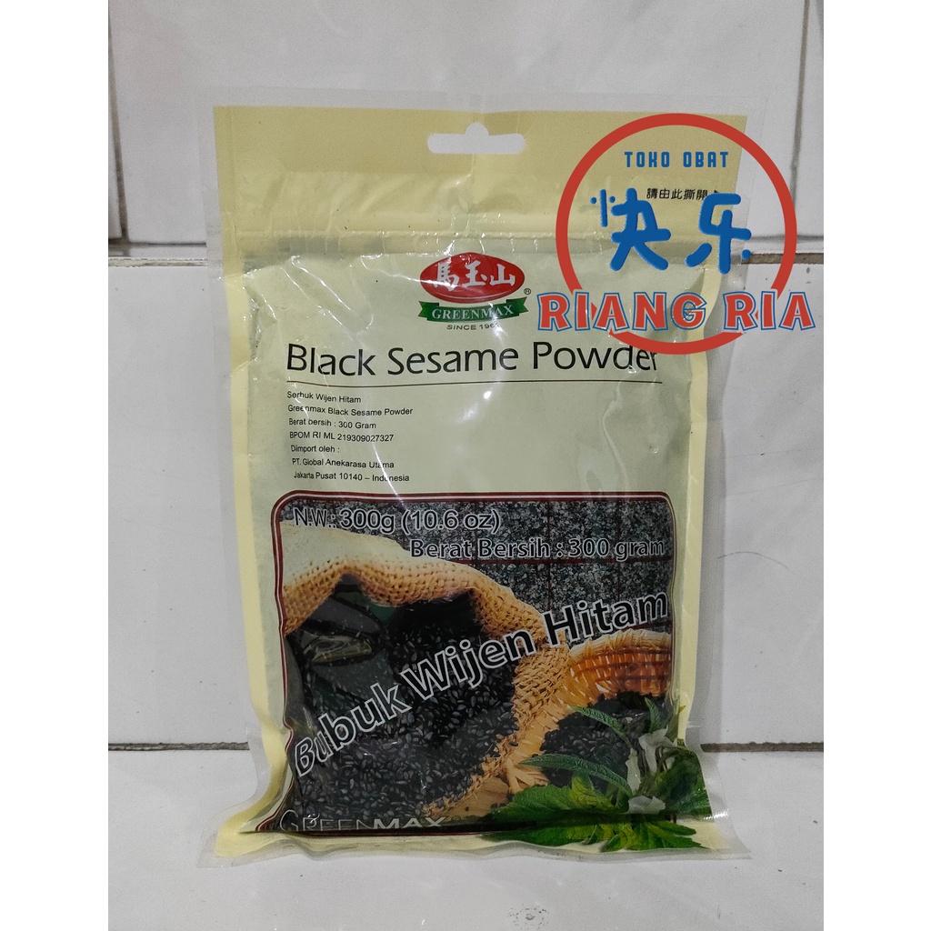 

GREENMAX Black Sesame Powder 300gr - Pure Bubuk Wijen Hitam/Tanpa Campuran