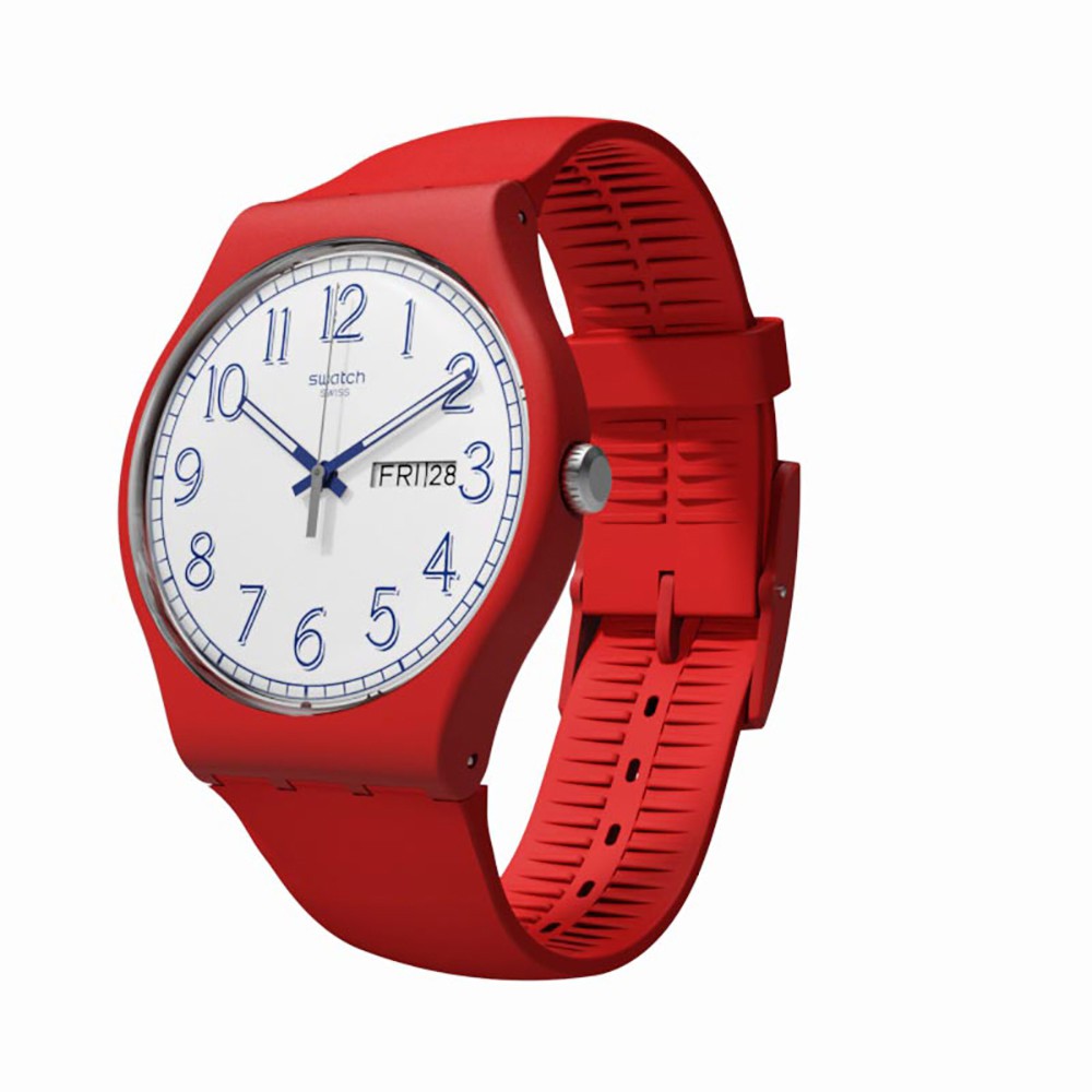 SWATCH SUOR707 Jam Tangan Wanita Original Red Me Up