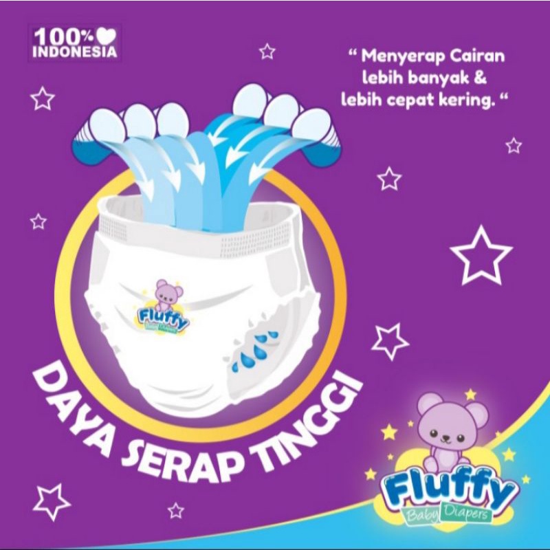 Popok Bayi Flufi Fluffy Pants M 34 M34 M34+6 M 34+6 Tipe Celana