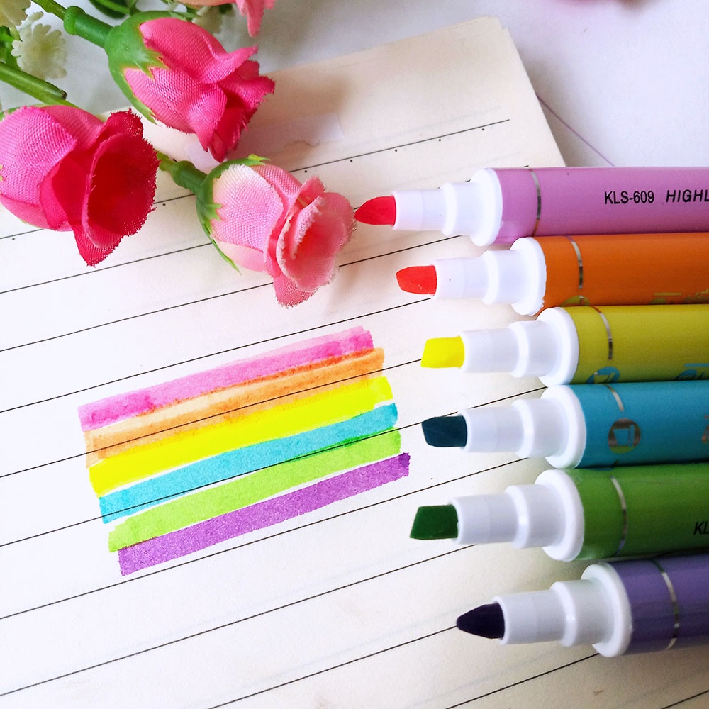 

Set Stabilo bisa dihapus isi 6 warna / Erasable Highliter - KALES