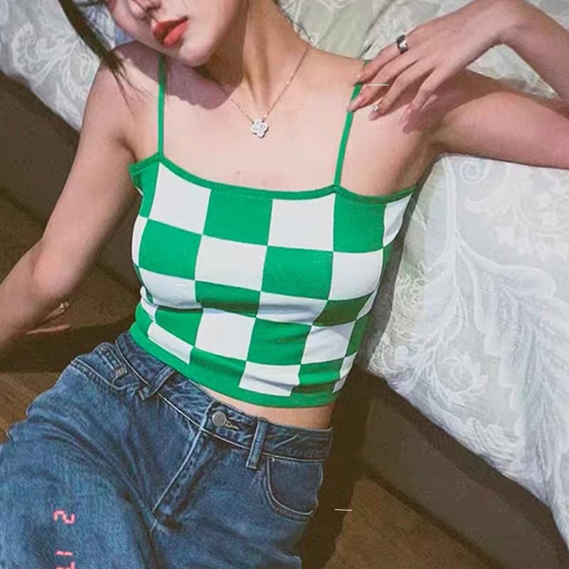 TANK BEBE DALAMAN TANKTOP CHECKER IMPORT WANITA MX975