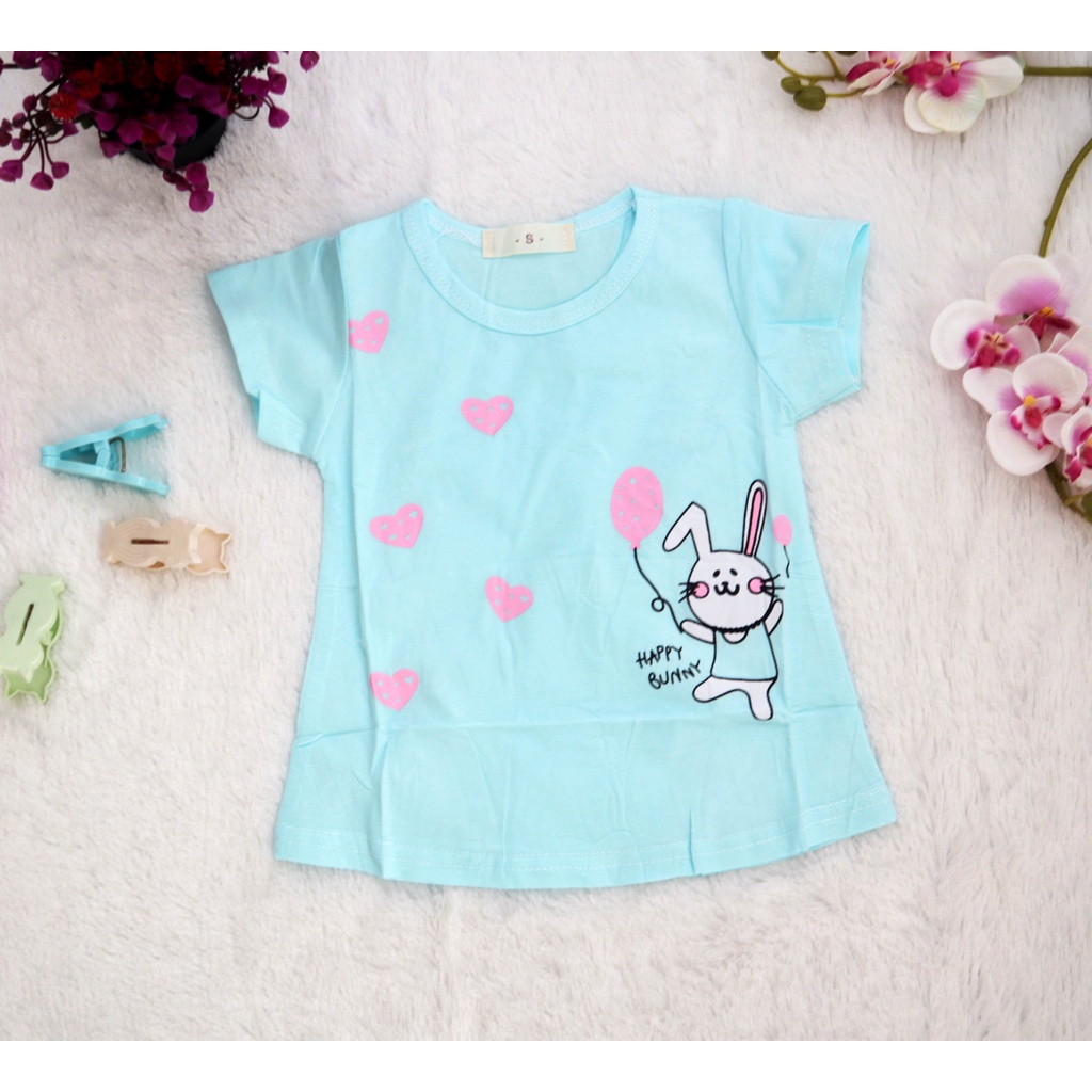 Baju Kaos Anak Cewek Import Usia 0-2 Tahun