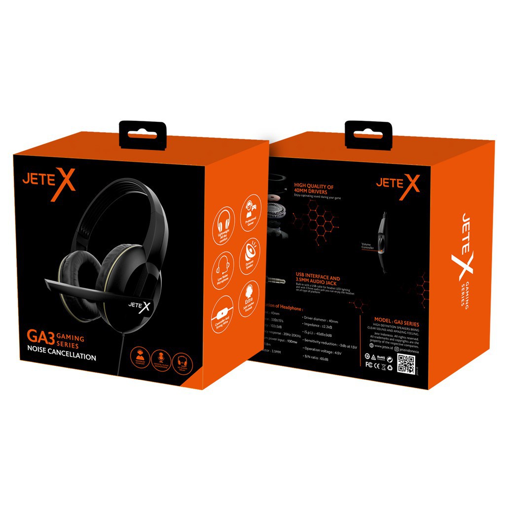 Headset Gaming Headphone Gaming Noise Cancelling JETEX GA3