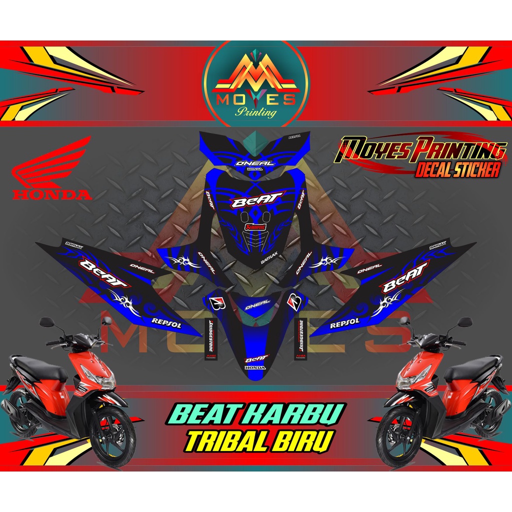cod/bayar ditempat decal stiker motor honda beat karbu - stiker beat karbu full body - decal stiker 