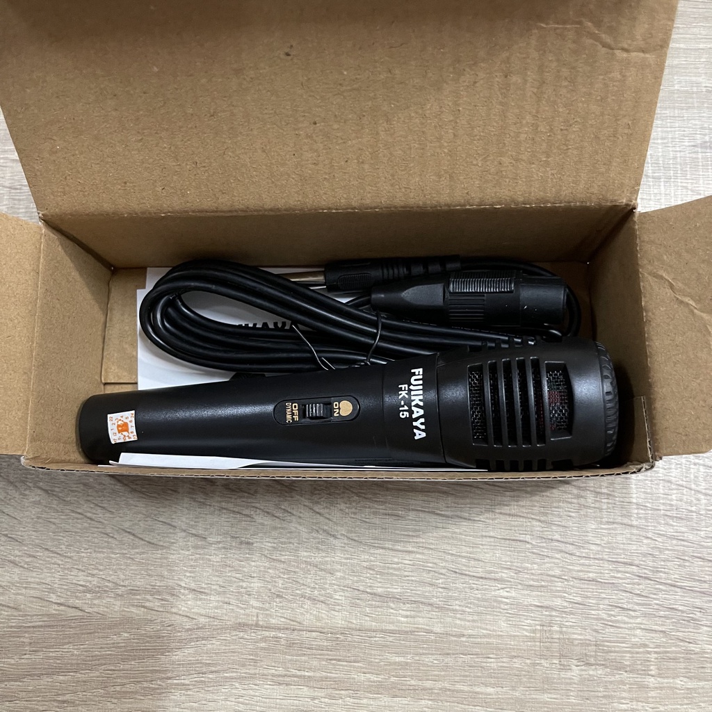 Mic Fujikaya FK-15 / Mikropon Kabel / Mik Kabel / Mic Tangan Microphone