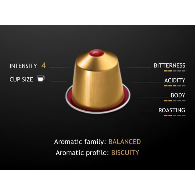 

Nespresso Volluto Decaffeinato Coffee Capsule / Kapsul Kopi - 10 caps
