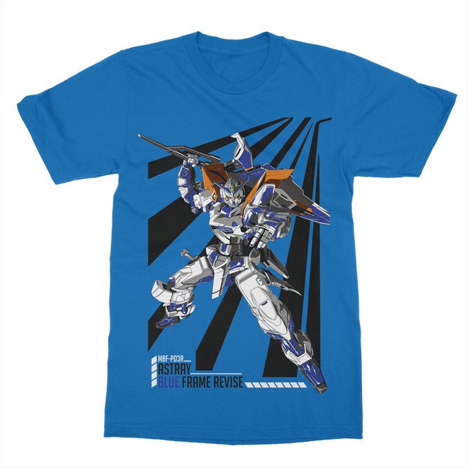 Kaos Anime Gundam Astray Blue Frame - Anime Manga - Tshirt