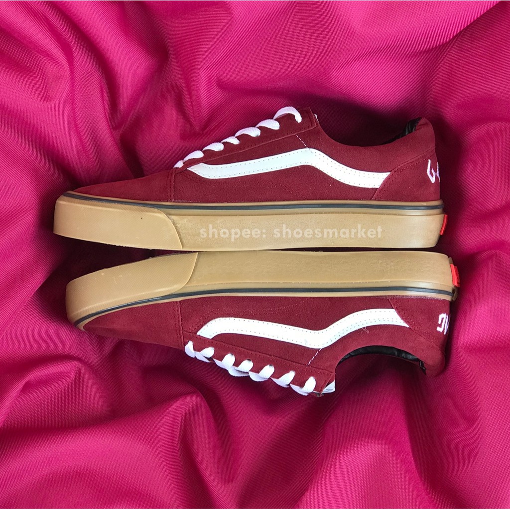 OBRAL SEPATU VANS OLDSKOOL GOLF WANG MAROON GUM