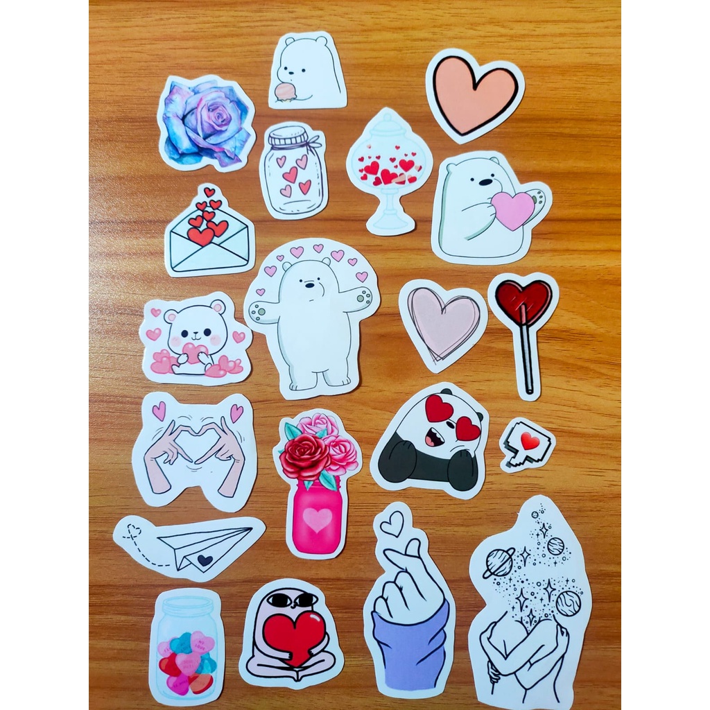 

[COD] 20 Pcs Stiker Valentine Love Sarangae Lucu murah aesthetic Scrapbook / Stiker laptop lucu / DIY / Stiker kulkas / Stiker Bujo/ stiker Bullet Journal/stiker aestetic/DekorasiBulletJurnal