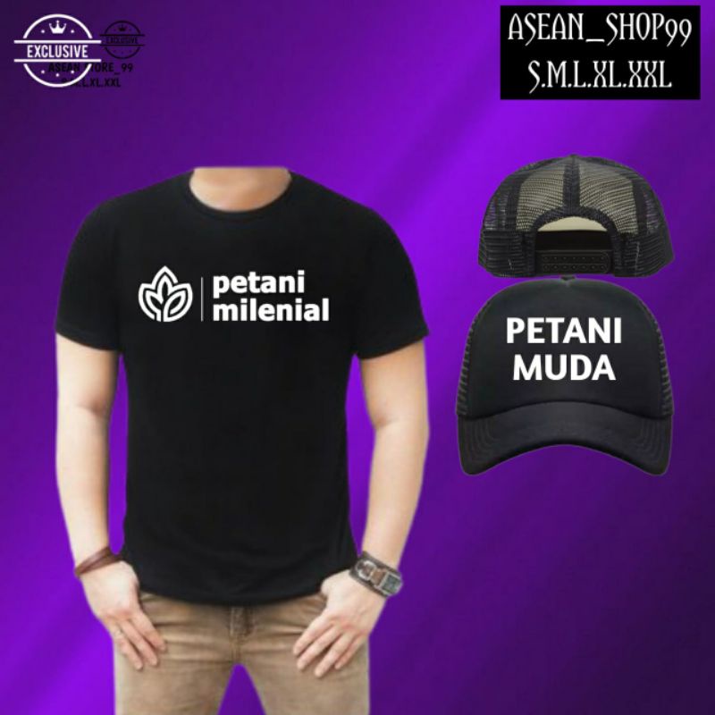 KAOS PETANI MILENIAL PETANI MUDA BONUS TOPI