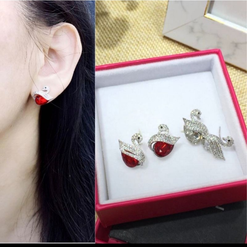 Anting Silver925 Full mata anting zircon Anti Karat anti alergi anting premium berlian kilap 013