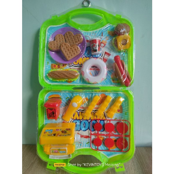 MS 20 MAINAN  KASIR MINI MAKANAN PLUS KOPER / mainan dessert suitcase mika food yummy